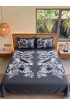 Hand Painted Rayon Bedsheet Set King Size Hand Painted Rayon Bedsheet Set King Size